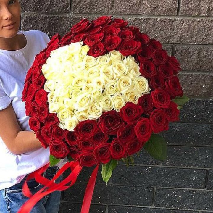 101 роза "Сердце" в Мармарисе